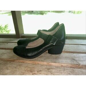 Dansko Mary Jane Black Leather Roxanne Size EU38 Heel Buckle Comfort